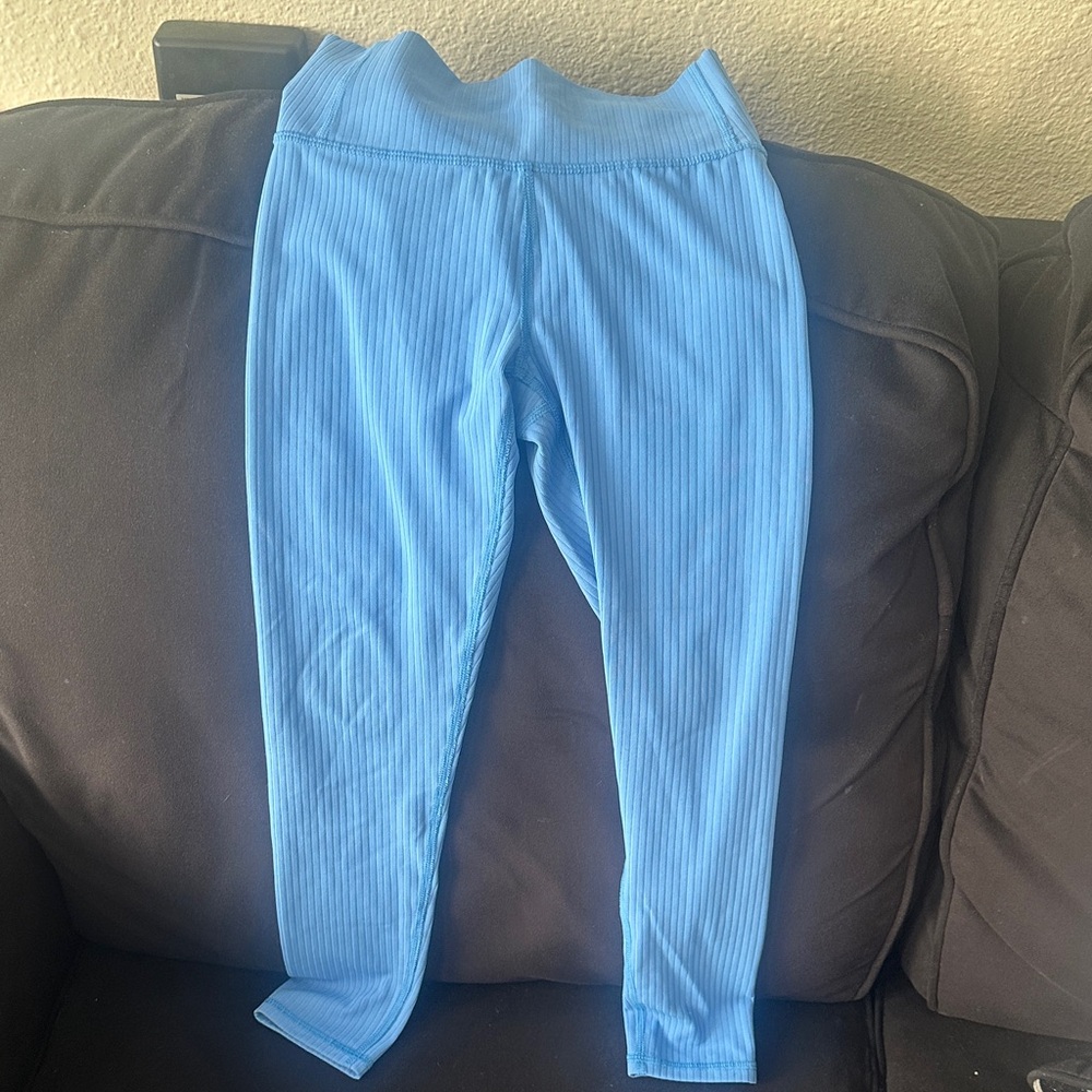 All in Motion Kids Light Blue Ribbed Leggings